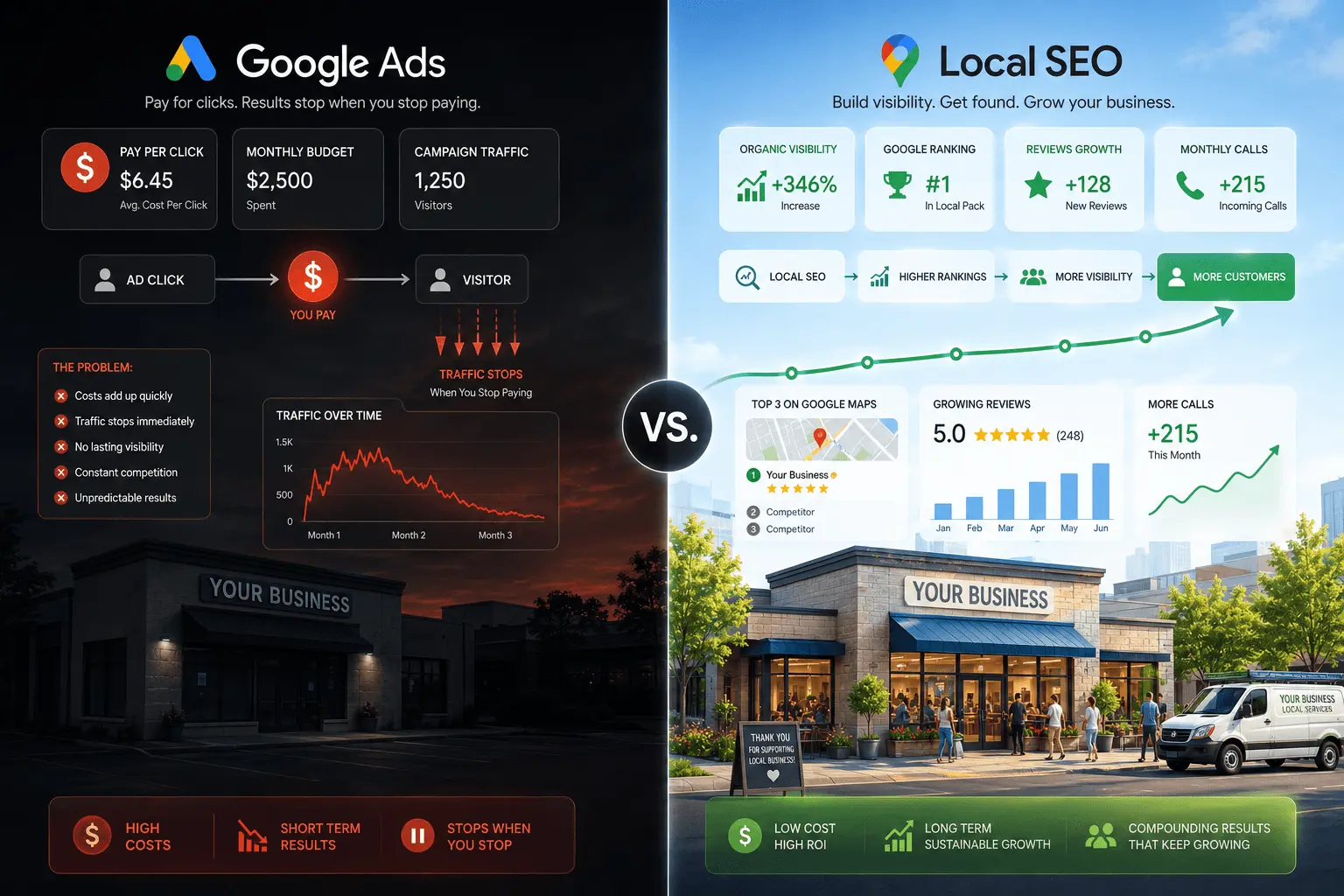 Local SEO vs Google Ads 2026